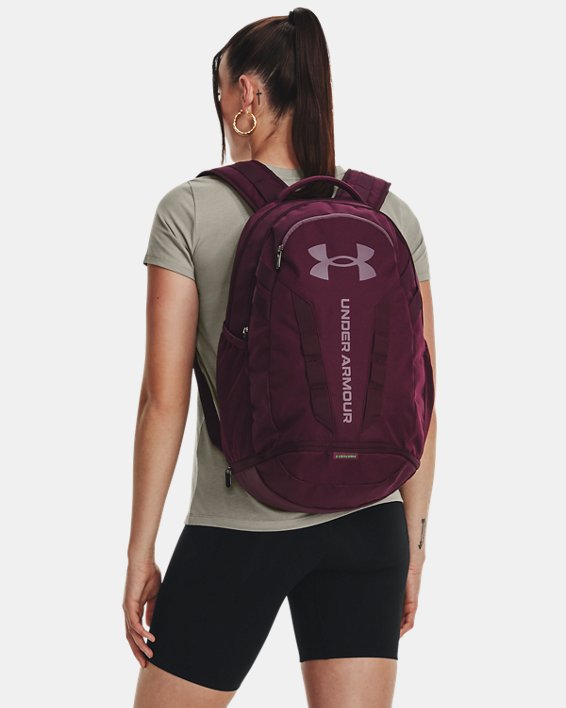 UA Hustle 5.0 Backpack in Maroon image number 5